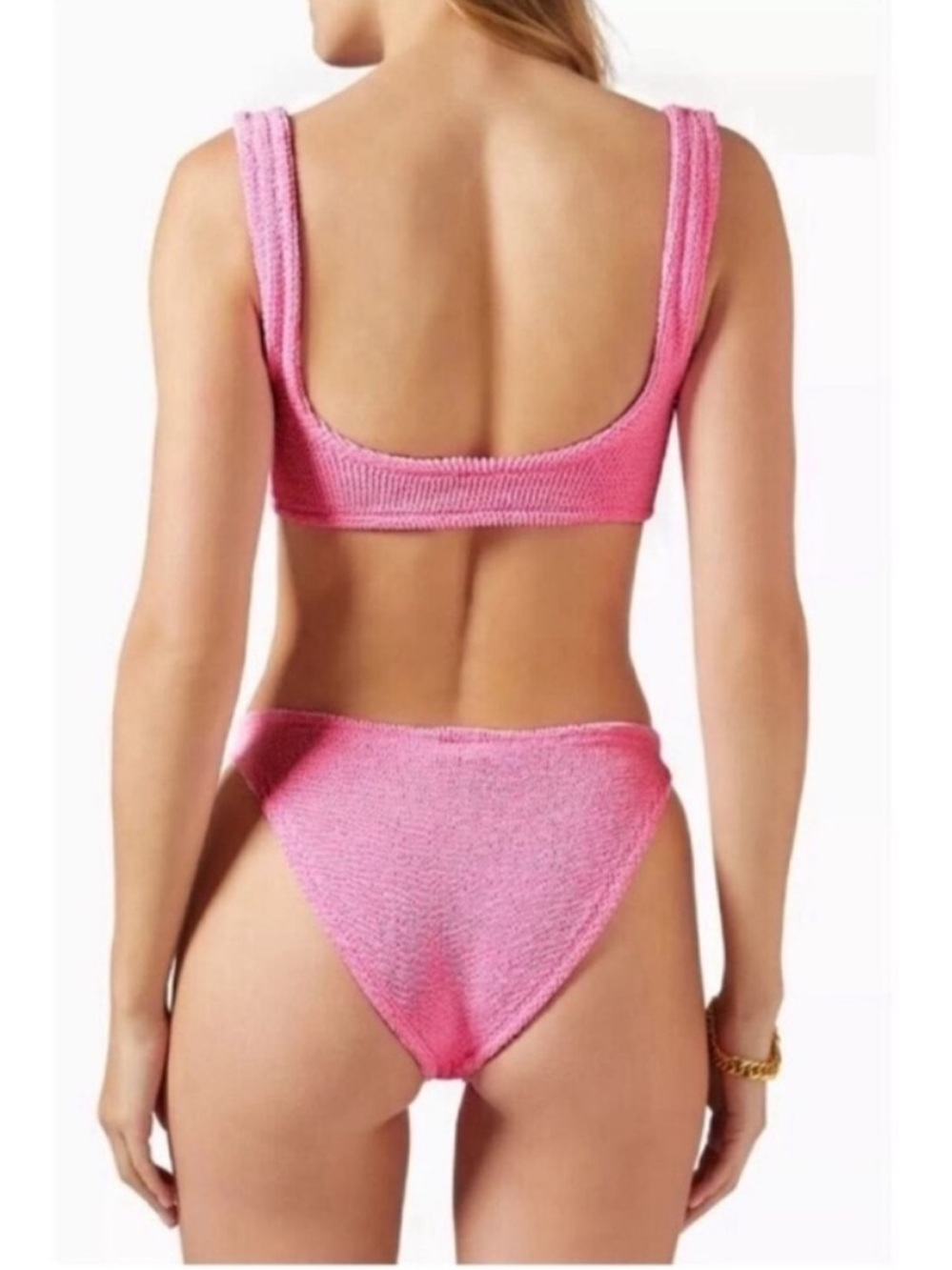 Hunza G Xandra Bikini Set Crinkle Bubblegum Pink OS - Picture 6 of 12